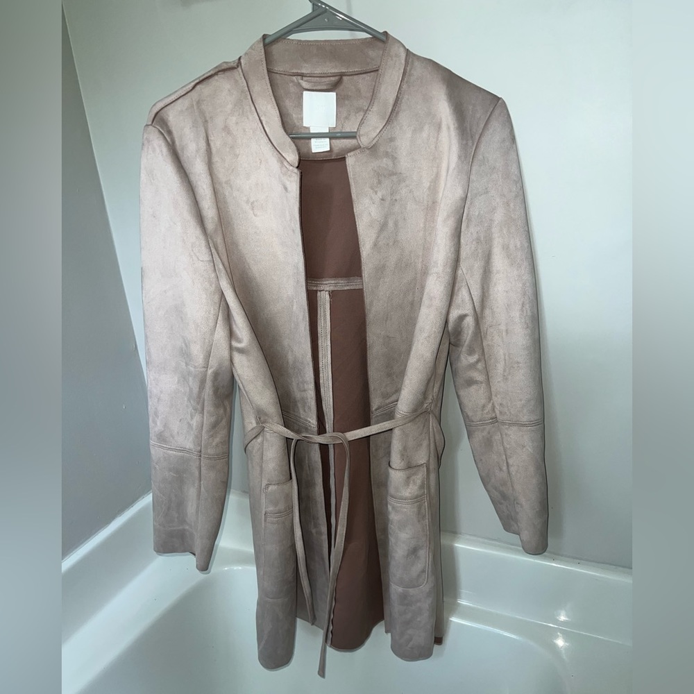 H&M Cream Polyester Coat